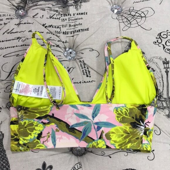 NWOT TOPSHOP IDOL Tropical Print Triangle Bikini Top - Picture 6 of 7
